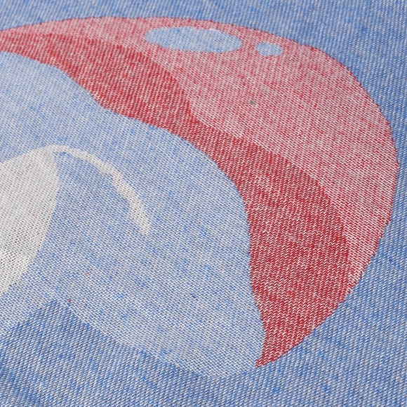 NEW! Mushroom Traveler Blanket Blue Red Reversible FLiPSiDE Earth Teal Gift Shop - Picture 8 of 15